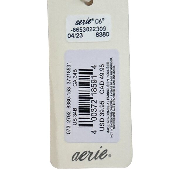 Smoothez Aerie Mesh Unlined Bra Tropadelic Sands Size 34B NWT - Picture 6 of 7